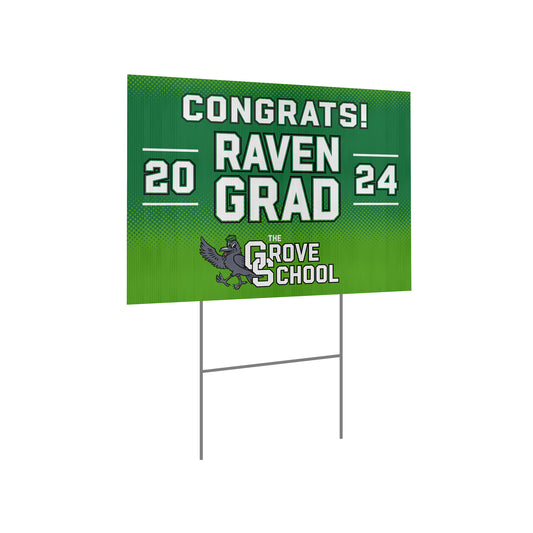 Congrats Raven Grad Yard Sign - 24x18 - PRE-ORDER
