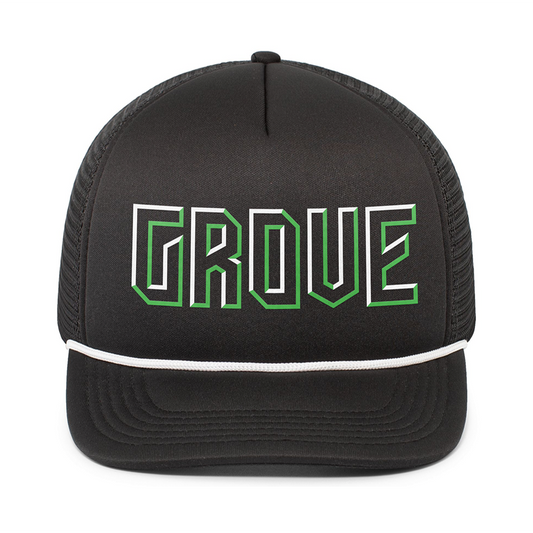 Grove Facets Black/White Foamie Trucker Hat